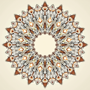 Junk Journal — Intricate Mandala Pattern Radiating From A Printable / Etsy #0331 (Seedream)