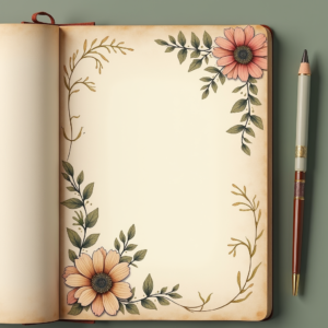 Junk Journal — Nostalgic Vintage-postcard-style Botanical Illustration Printable / Etsy #0042 (Leonardo)