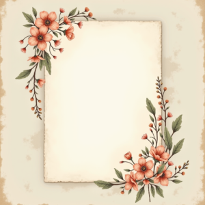 Junk Journal — Nostalgic Vintage-postcard-style Botanical Illustration Printable / Etsy #0268 (Recraft)