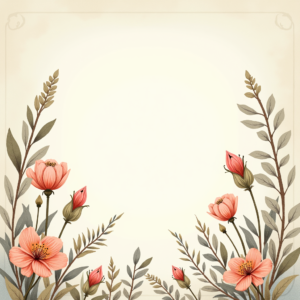 Junk Journal — Nostalgic Vintage-postcard-style Botanical Illustration Printable / Etsy #0322 (Stable Diffusion)