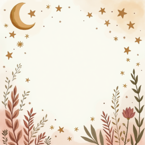 Junk Journal — Soft Watercolor-style Moon-and-stars Nursery Motif Printable / Etsy #0023 (FLUX)