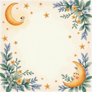 Junk Journal — Soft Watercolor-style Moon-and-stars Nursery Motif Printable / Etsy #0041 (Ideogram)