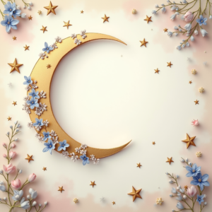 Junk Journal — Soft Watercolor-style Moon-and-stars Nursery Motif Printable / Etsy #0071 (FLUX)