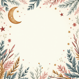 Junk Journal — Soft Watercolor-style Moon-and-stars Nursery Motif Printable / Etsy #0179 (FLUX)