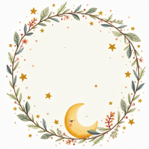 Junk Journal — Soft Watercolor-style Moon-and-stars Nursery Motif Printable / Etsy #0315 (Firefly)