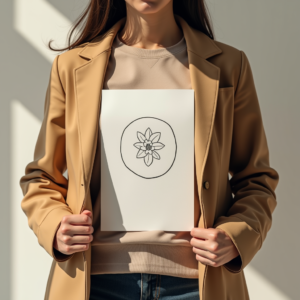 Logo — Clean Line-art Icon Printed On A Commercial Design #0003 (Krea)