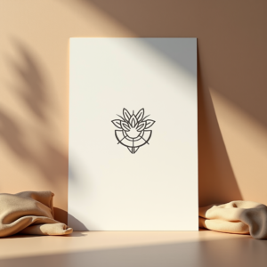 Logo — Clean Line-art Icon Printed On A Commercial Design #0147 (Krea)
