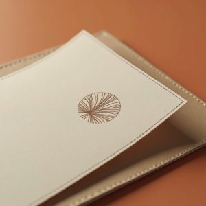 Logo — Clean Line-art Icon Printed On A Commercial Design #0286 (Seedream)