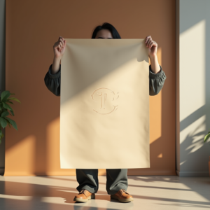 Logo — Clean Line-art Icon Printed On A Commercial Design #0298 (Seedream)