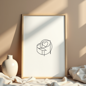 Logo — Clean Line-art Icon Printed On A Commercial Design #0304 (Gemini)