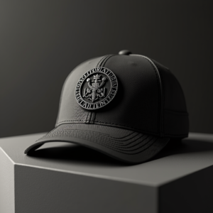 Logo — Embroidered-style Emblem Mockup On A Structured Commercial Design #0347 (Dreamina)
