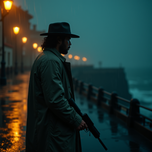 Luxury Lifestyle — Detective In A Rain-damp Trench Coat Cinematic #0119 (Midjourney)