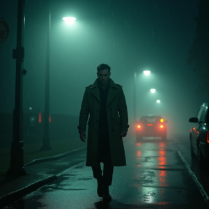 Luxury Lifestyle — Detective In A Rain-damp Trench Coat Cinematic #0161 (Firefly)