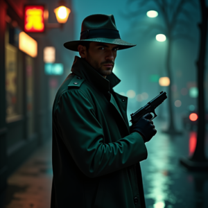 Luxury Lifestyle — Detective In A Rain-damp Trench Coat Cinematic #0191 (Midjourney)