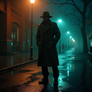 Luxury Lifestyle — Detective In A Rain-damp Trench Coat Cinematic #0203 (Midjourney)
