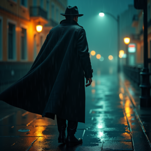 Luxury Lifestyle — Detective In A Rain-damp Trench Coat Cinematic #0215 (Midjourney)