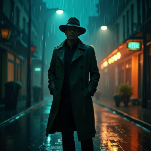 Luxury Lifestyle — Detective In A Rain-damp Trench Coat Cinematic #0227 (Midjourney)