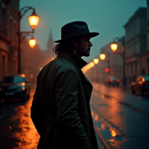 Luxury Lifestyle — Detective In A Rain-damp Trench Coat Cinematic #0245 (Firefly)