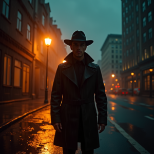 Luxury Lifestyle — Detective In A Rain-damp Trench Coat Cinematic #0263 (Midjourney)