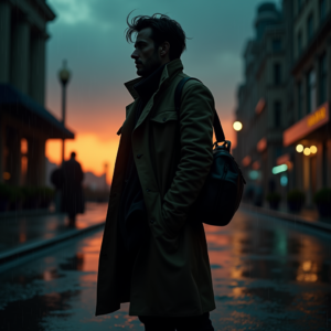 Luxury Lifestyle — Lone Traveler In A Weathered Long Cinematic #0055 (Ideogram)