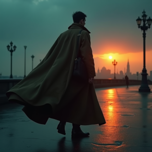 Luxury Lifestyle — Lone Traveler In A Weathered Long Cinematic #0067 (Ideogram)