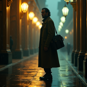 Luxury Lifestyle — Lone Traveler In A Weathered Long Cinematic #0091 (Ideogram)