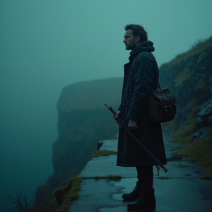 Luxury Lifestyle — Lone Traveler In A Weathered Long Cinematic #0115 (Ideogram)