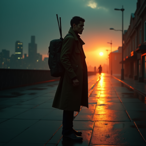 Luxury Lifestyle — Lone Traveler In A Weathered Long Cinematic #0247 (Ideogram)