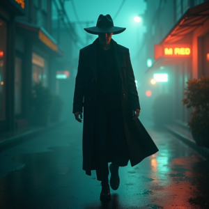 Luxury Lifestyle — Mysterious Figure Beneath A Wide-brimmed Hat Cinematic #0015 (Gemini)