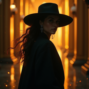 Luxury Lifestyle — Mysterious Figure Beneath A Wide-brimmed Hat Cinematic #0075 (Gemini)