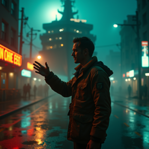 Luxury Lifestyle — Pilot In A Weathered Flight Jacket Cinematic #0234 (Recraft)