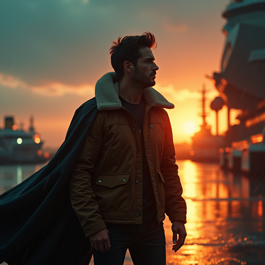 Luxury Lifestyle — Pilot In A Weathered Flight Jacket Cinematic #0276 (Stable Diffusion)
