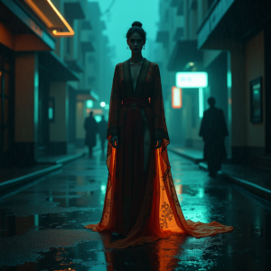 Luxury Lifestyle — Regal Figure In Flowing Embroidered Robes Cinematic #0022 (Dreamina)