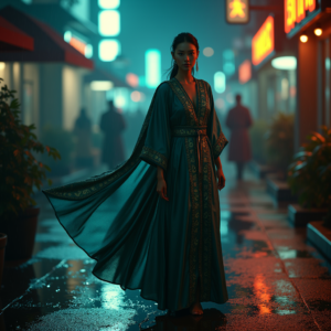 Luxury Lifestyle — Regal Figure In Flowing Embroidered Robes Cinematic #0034 (Dreamina)