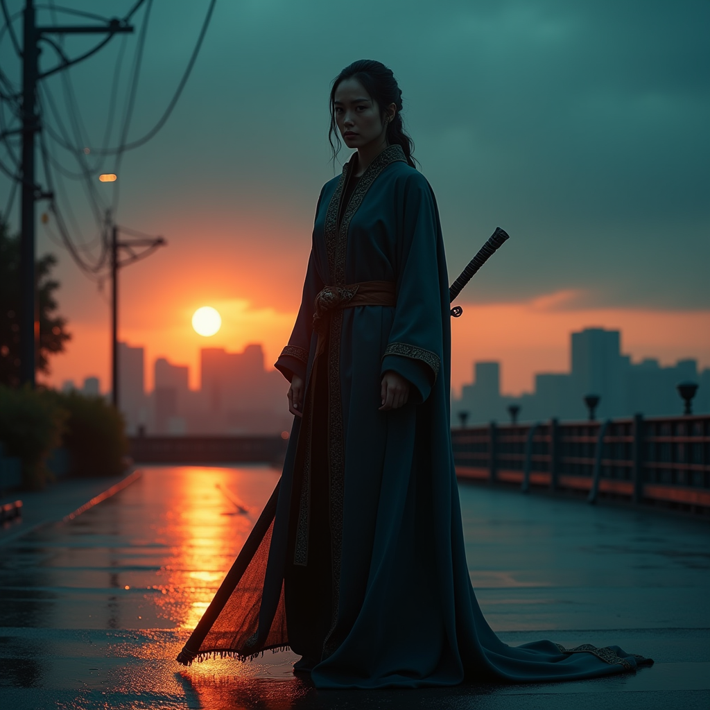 Luxury Lifestyle — Regal Figure In Flowing Embroidered Robes Cinematic #0046 (Dreamina)