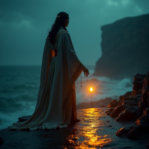 Luxury Lifestyle — Regal Figure In Flowing Embroidered Robes Cinematic #0136 (ChatGPT)