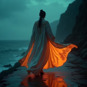 Luxury Lifestyle — Regal Figure In Flowing Embroidered Robes Cinematic #0142 (Dreamina)