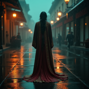 Luxury Lifestyle — Regal Figure In Flowing Embroidered Robes Cinematic #0202 (Dreamina)