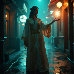 Luxury Lifestyle — Regal Figure In Flowing Embroidered Robes Cinematic #0232 (ChatGPT)