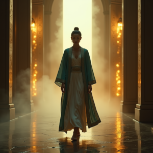 Luxury Lifestyle — Regal Figure In Flowing Embroidered Robes Cinematic #0292 (ChatGPT)