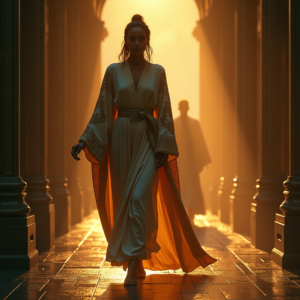 Luxury Lifestyle — Regal Figure In Flowing Embroidered Robes Cinematic #0304 (ChatGPT)
