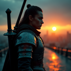 Luxury Lifestyle — Warrior In Intricately Detailed Armor Catching Cinematic #0044 (Leonardo)