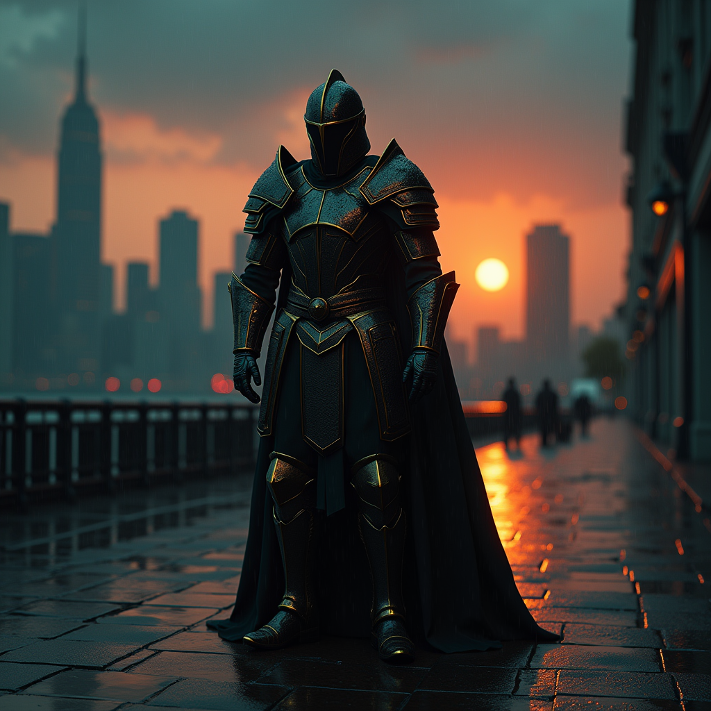 Luxury Lifestyle — Warrior In Intricately Detailed Armor Catching Cinematic #0056 (Leonardo)