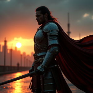 Luxury Lifestyle — Warrior In Intricately Detailed Armor Catching Cinematic #0068 (Leonardo)