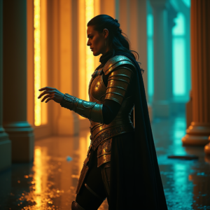 Luxury Lifestyle — Warrior In Intricately Detailed Armor Catching Cinematic #0098 (Krea)