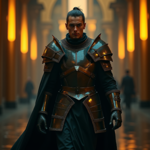 Luxury Lifestyle — Warrior In Intricately Detailed Armor Catching Cinematic #0104 (Leonardo)