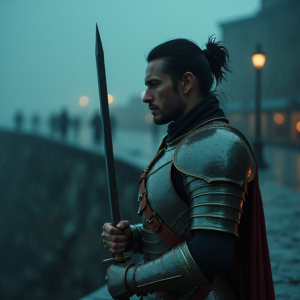 Luxury Lifestyle — Warrior In Intricately Detailed Armor Catching Cinematic #0116 (Leonardo)