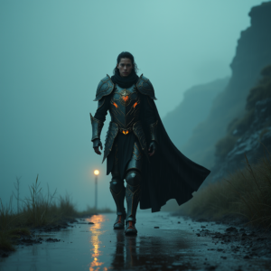 Luxury Lifestyle — Warrior In Intricately Detailed Armor Catching Cinematic #0122 (Krea)