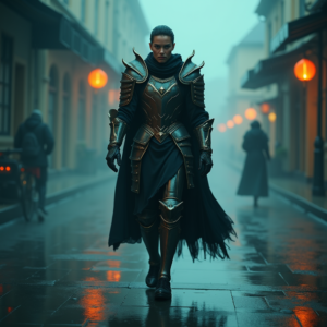 Luxury Lifestyle — Warrior In Intricately Detailed Armor Catching Cinematic #0194 (Krea)
