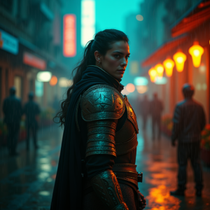 Luxury Lifestyle — Warrior In Intricately Detailed Armor Catching Cinematic #0218 (Krea)